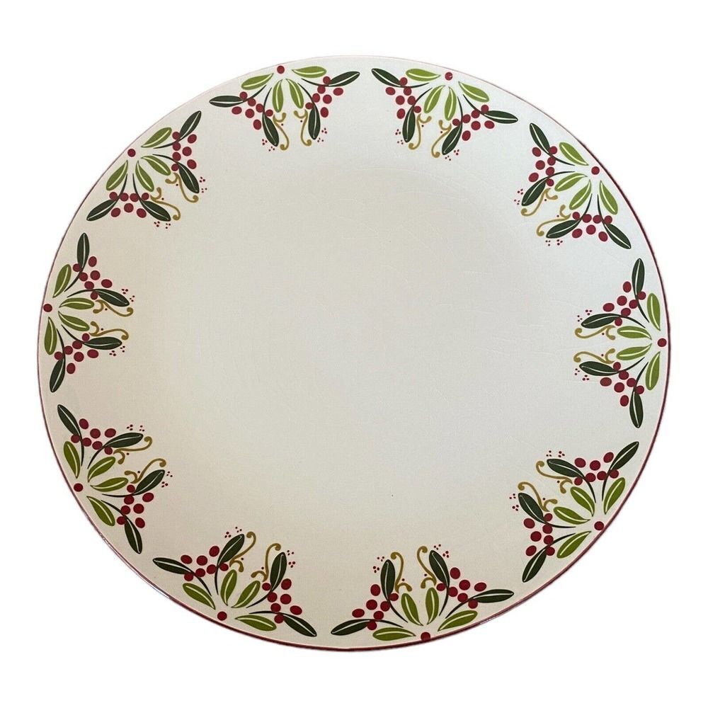 AMERICAN ATELIER BARGELLO DINNER PLATE HTF/RARE Holiday See Description